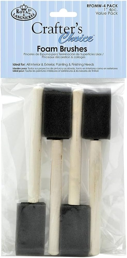 Royal & Langnickel - Crafter's Choice 4 Count 1" Foam Brushes | RFOMW-4PACK | Amazon (US)