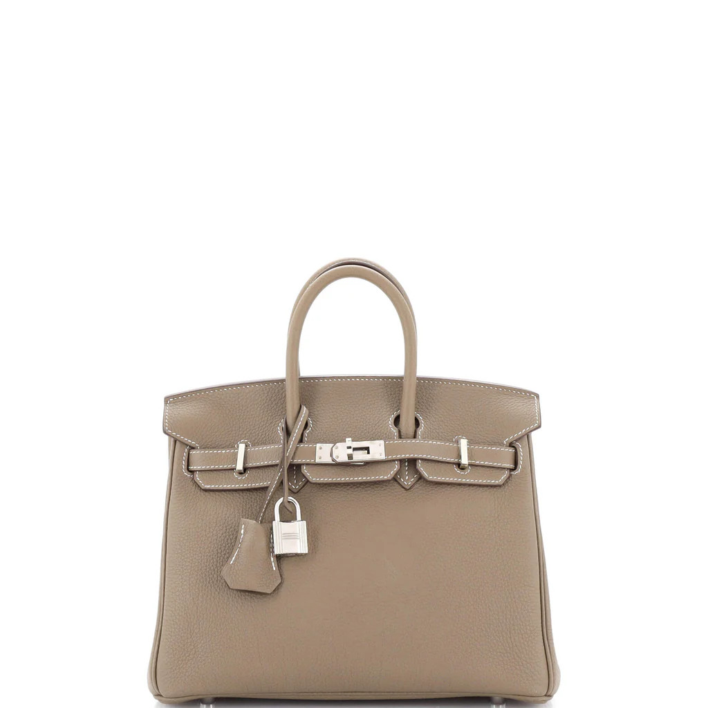 Birkin Handbag Grey Togo with Palladium Hardware 25 | Rebag