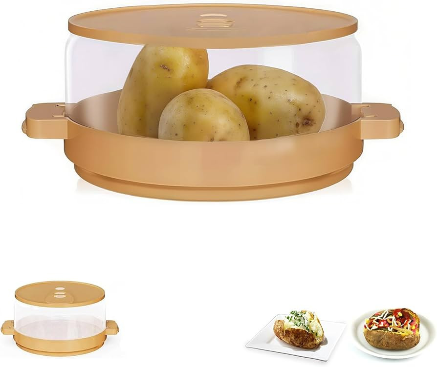 Microwave Potato Cooker & Steamer,Perfect for Baked Potatoes,Microwave Potato Baker with Lid,Effo... | Amazon (US)