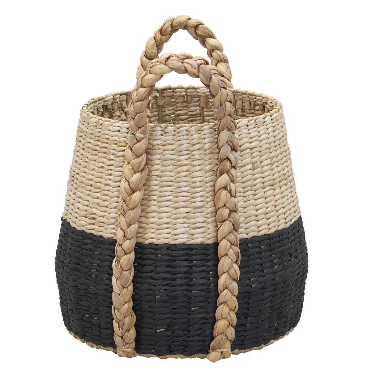 Armadi Two Tone Wicker Basket with Handles | Wayfair North America