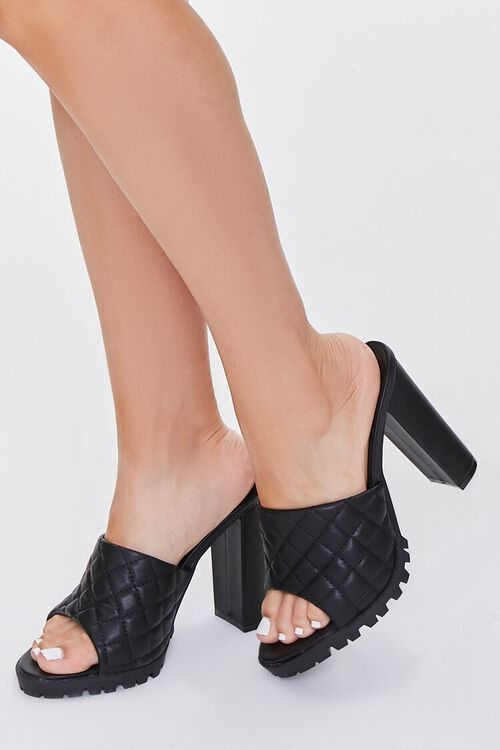 Quilted Lug-Sole Block Heels | Forever 21 (US)