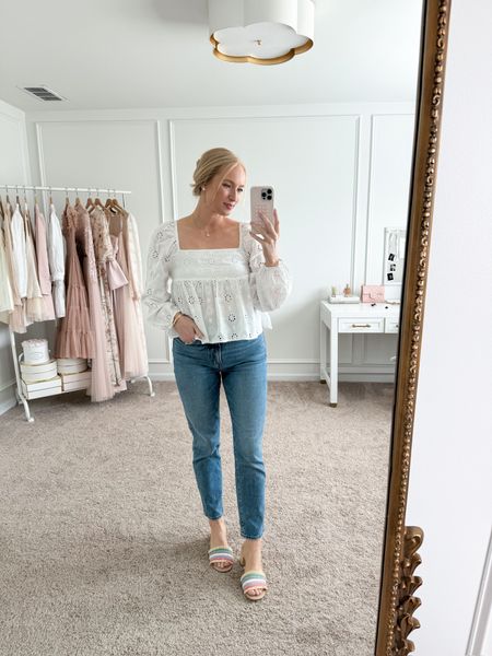 How darling is this white eyelet top from Nordstrom?! I have it paired with some of my favorite J.Crew jeans and sandals for the perfect spring daytime outfit! Spring outfits // daytime outfits // casual outfits // Nordstrom fashion // J.Crew fashion // spring sandals // J.Crew sandals 

#LTKSeasonal #LTKstyletip