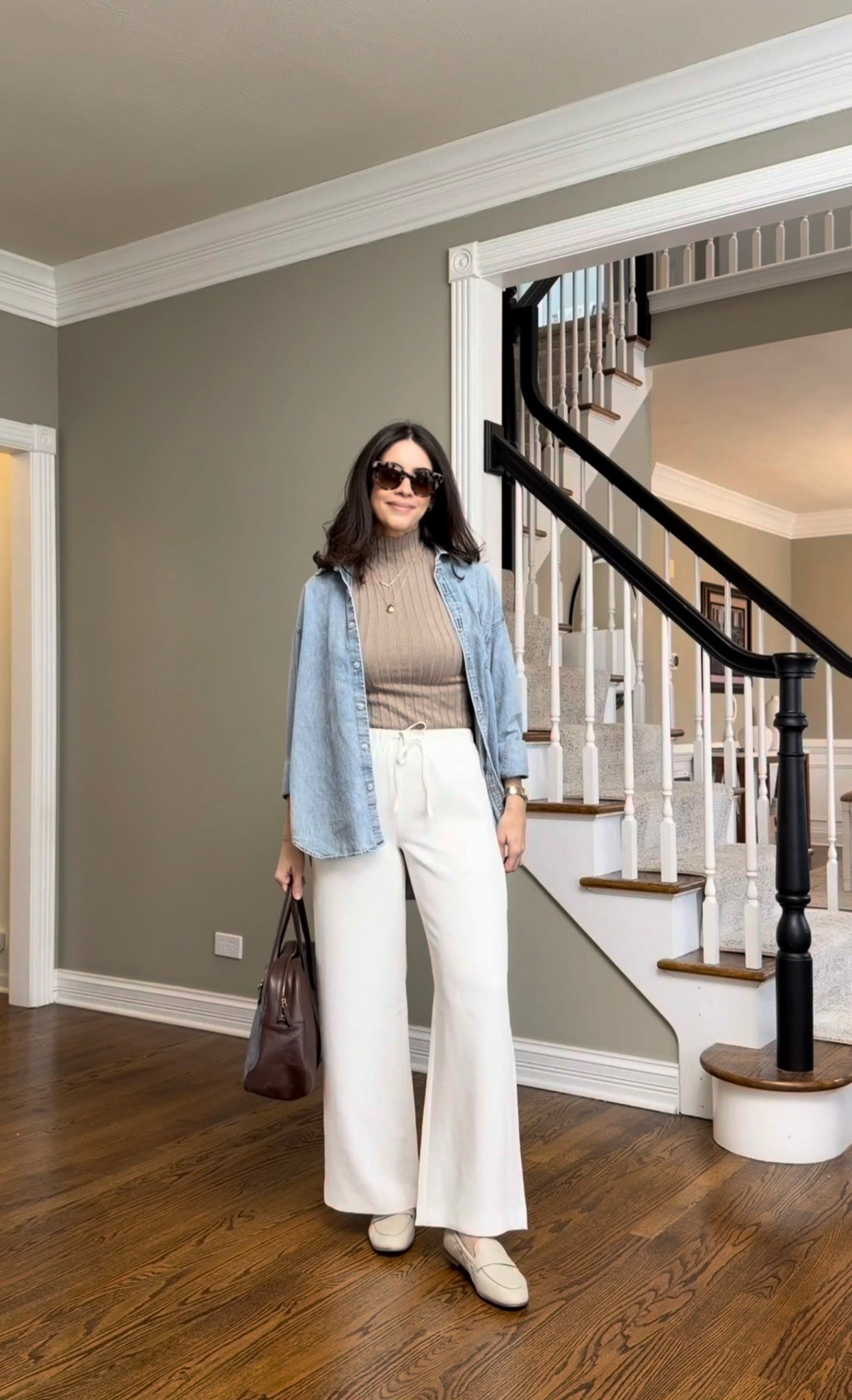Styling the pull on crepe pants. They're worth the price but I linked a more affordable option! They run TTS - I'm wearing a size Small /Regular @Aritzia 
Denim shirt is oversized, I’m wearing a size small

#LTKgrwm #LTKSeasonal #LTKSpringSale