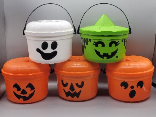 1986 McDonald's Halloween Buckets Mcgoblin McBoo Mcpunk'n Ghost Witch Set Of 5!  | eBay | eBay US