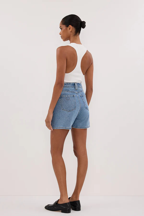 FINN MEDIUM BLUE DENIM SHORT | DISSH