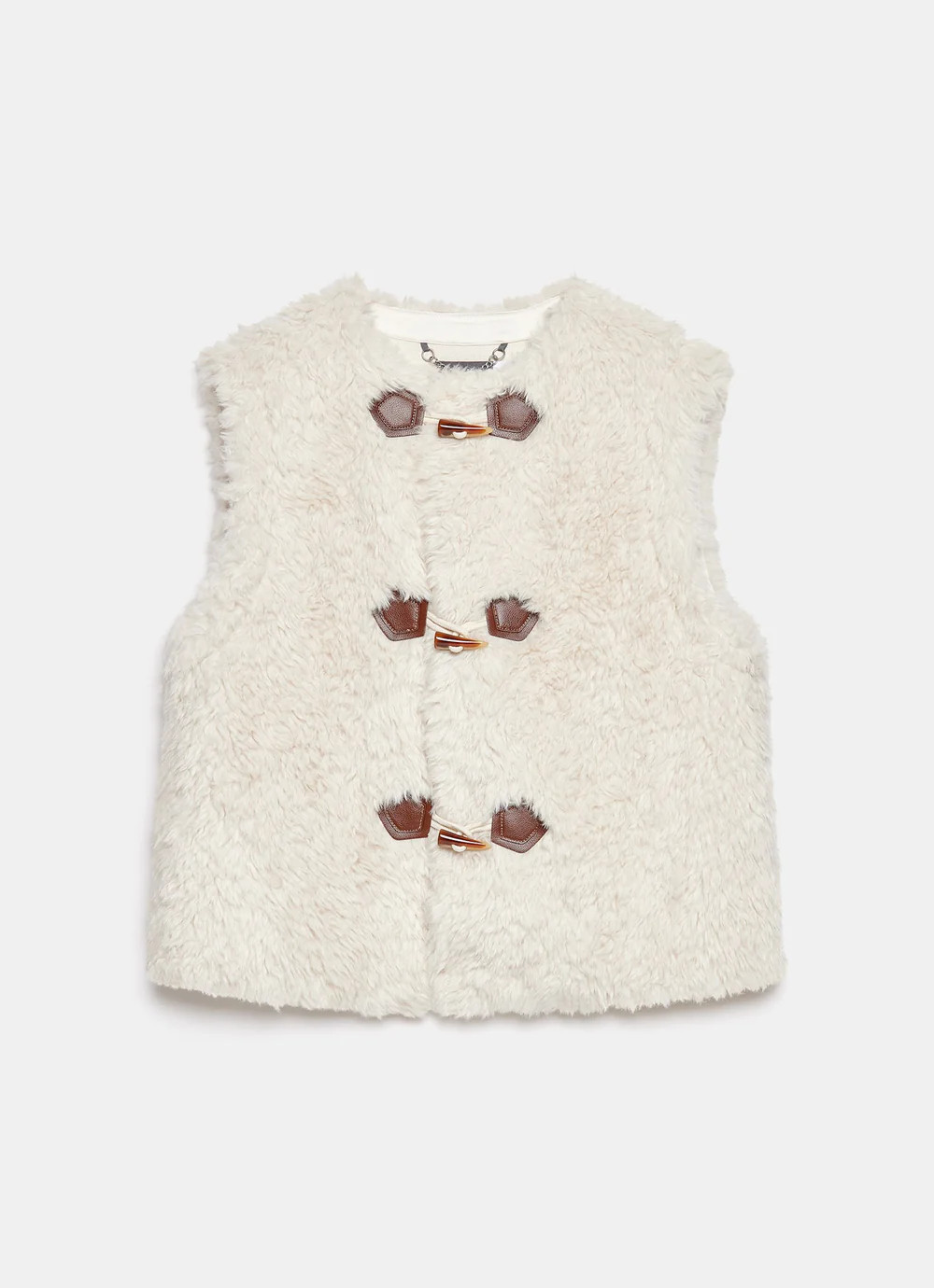Cream Faux Fur Gilet | Mint Velvet