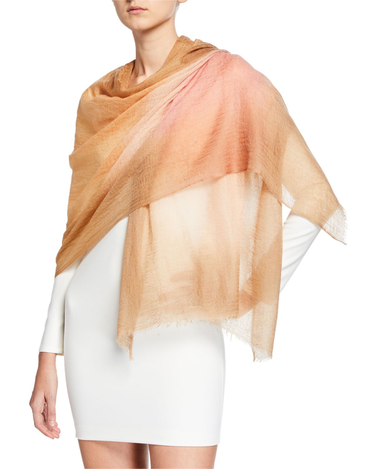 Lightweight Gradient Sparge Cashmere Stole | Bergdorf Goodman