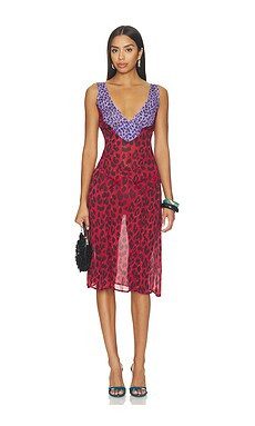 Frankies Bikinis X Devon Lee Carlson Stevie Chiffon Midi Dress in Shopoholic from Revolve.com | Revolve Clothing (Global)