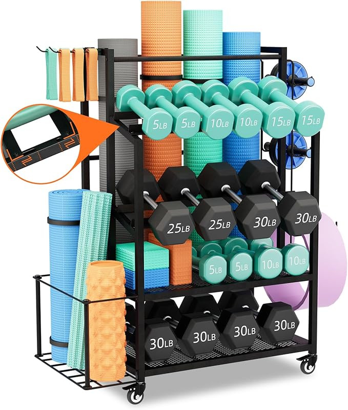 600LBS Dumbbell Rack Weight Stand - Bonvork Adjustable Weight Rack for Dumbbells, Home Gym Storag... | Amazon (US)