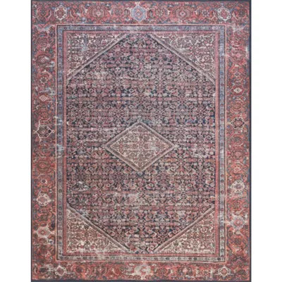 Magnolia Home Lucca Red And Navy Rug  | Bed Bath & Beyond