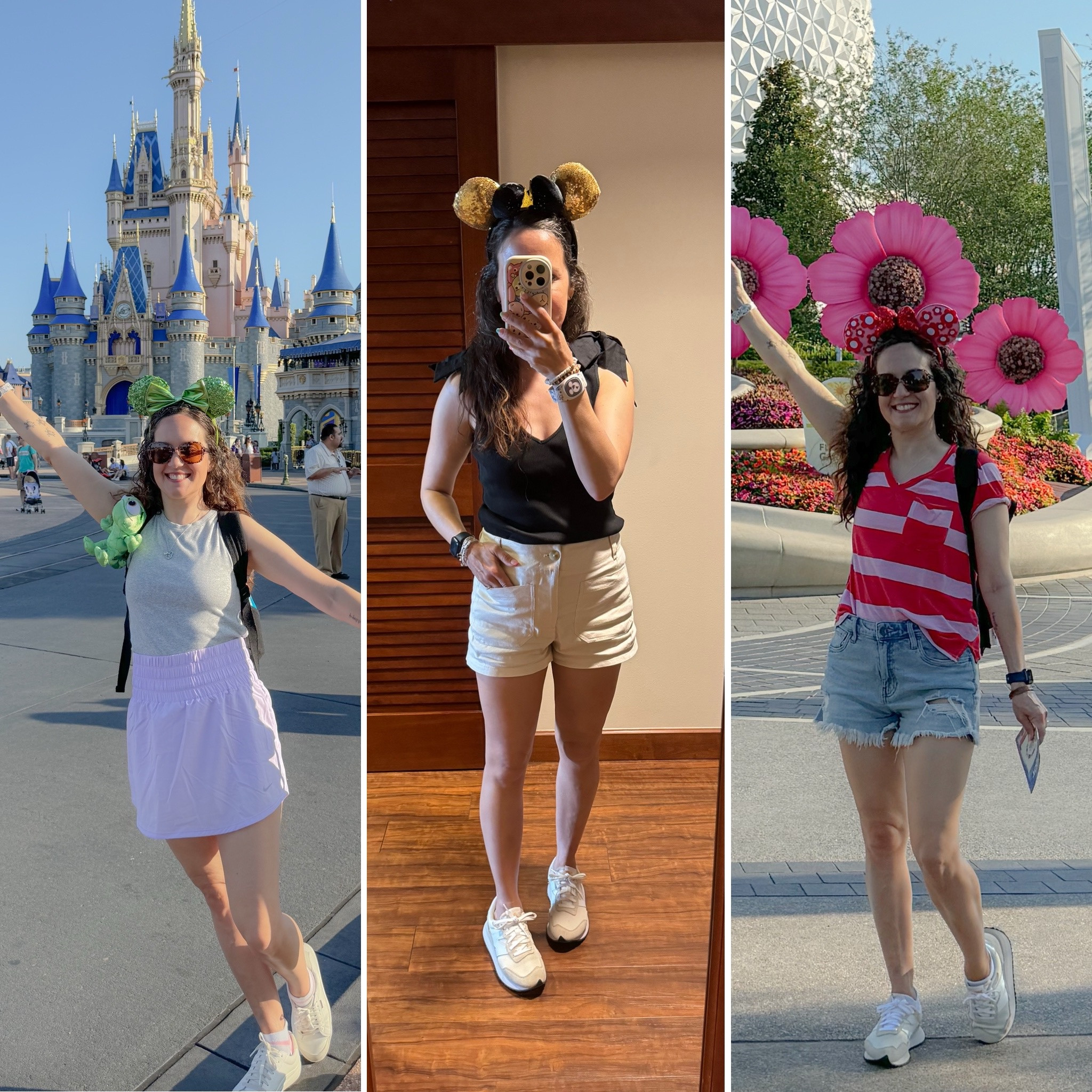 Disney fit check! Three hot day outfits for Disney World. Travel outfits for summer.

#LTKTravel #LTKOver40 #LTKSeasonal