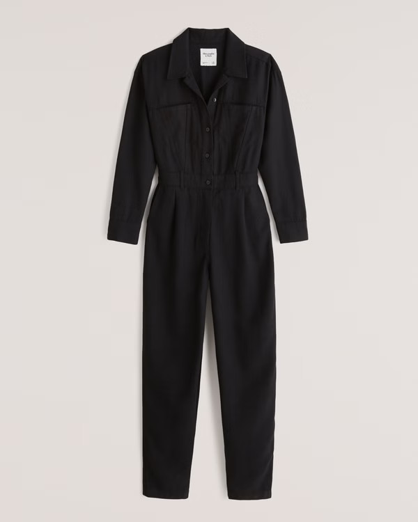 Long-Sleeve Utility Jumpsuit | Abercrombie & Fitch (US)