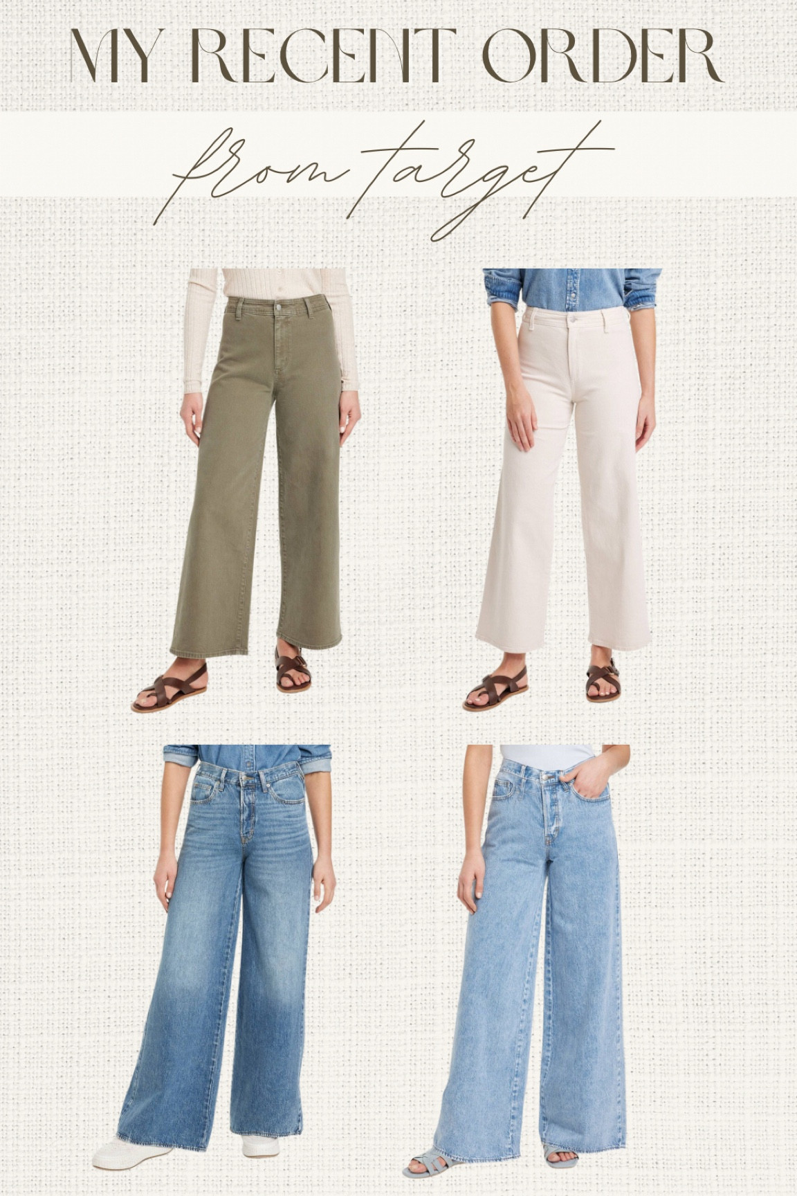 My recent order from Target! I’m loving these jeans and they’re all under $40! 

#LTKSeasonal #LTKstyletip #LTKfindsunder50