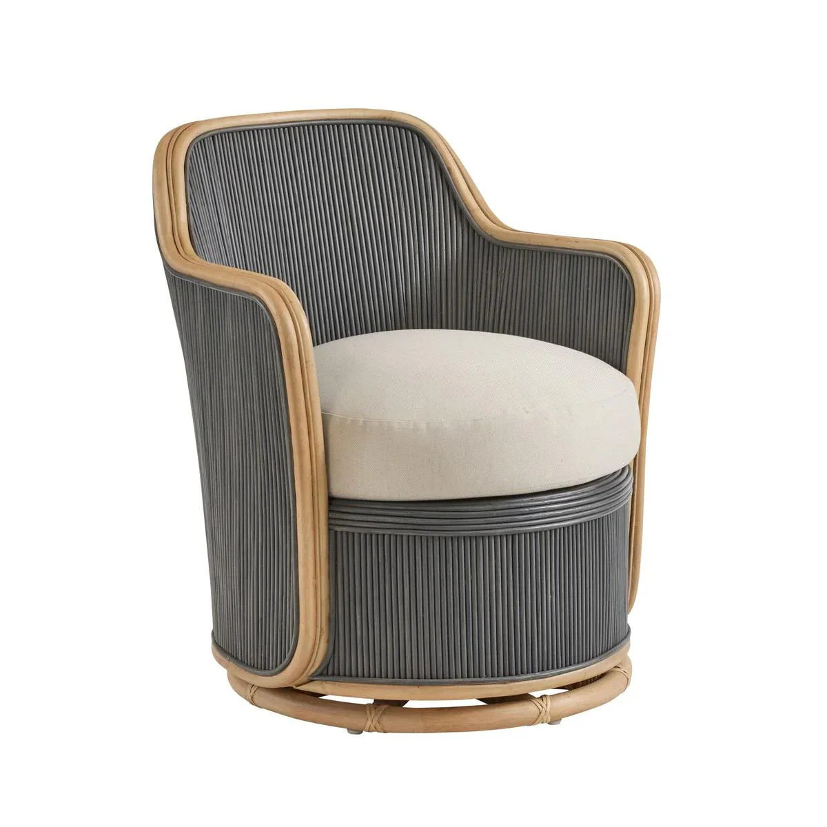 Bobby Pencil Rattan Swivel Chair | Gorgeous Living