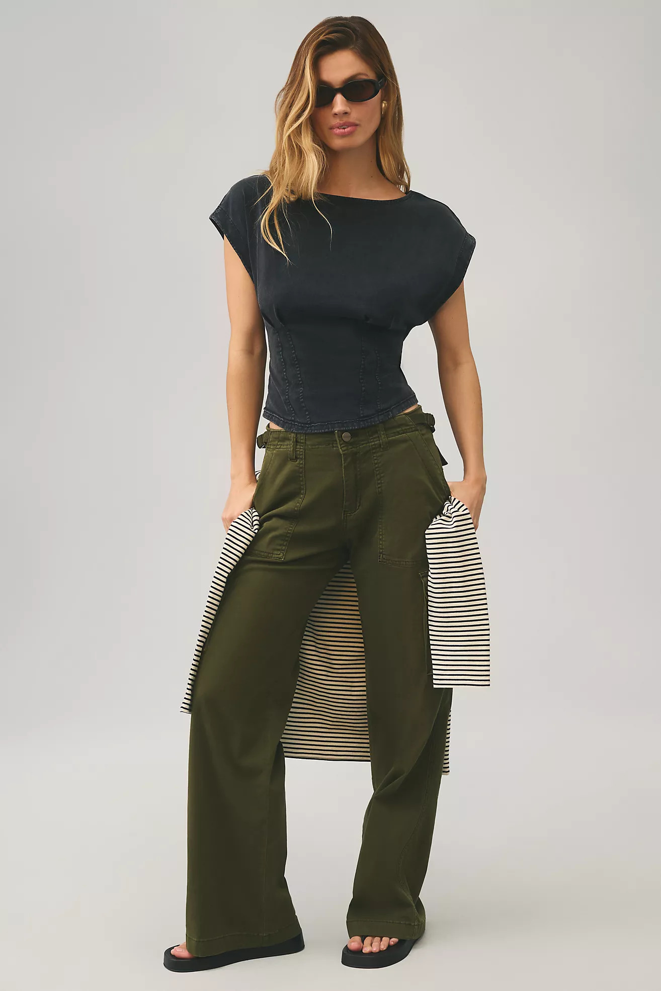 Pilcro Corset Tee | Anthropologie (US)