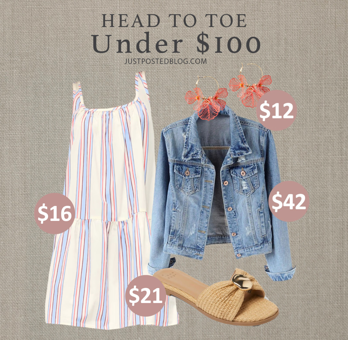 How cute is this adorable Head to Toe Under $100 look for the fourth of July? The sandals and dress are both on sale! 

 #LTKootd #LTKSeasonal