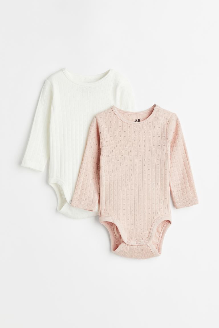 2-pack Long-sleeved Bodysuits | H&M (US)