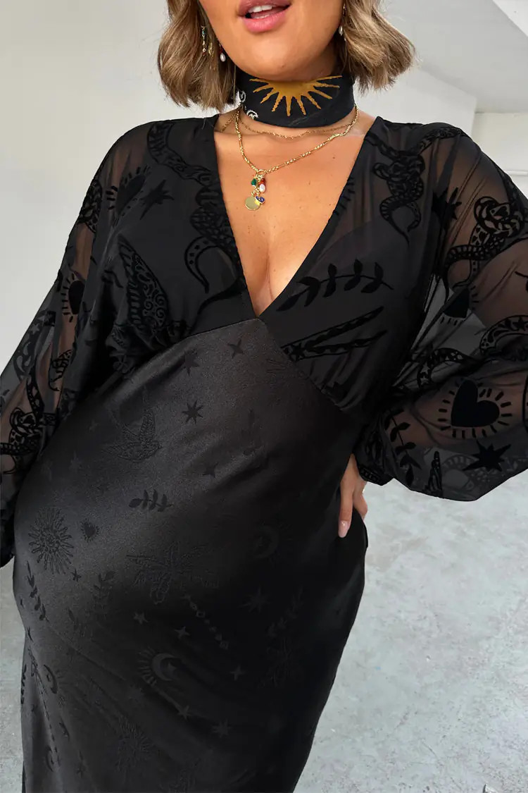 Black Swallow Romance Emma Dress | Never Fully Dressed US