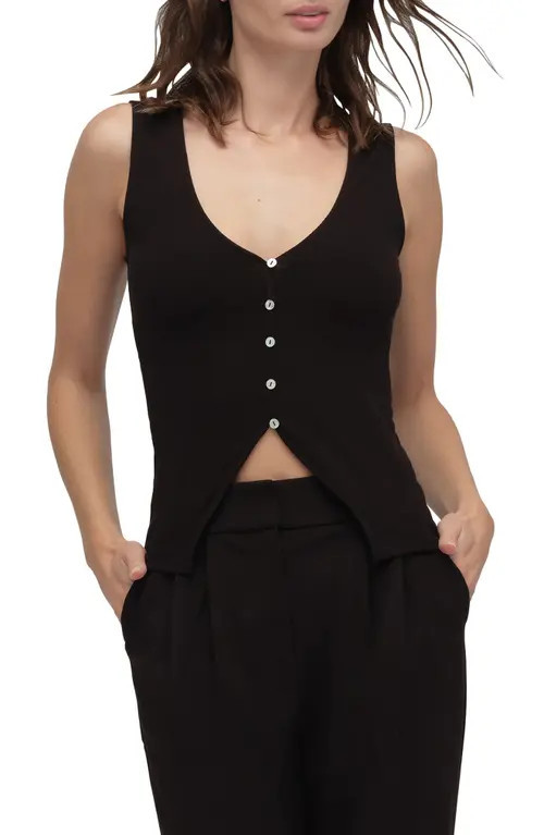 Favorite Daughter The Good Luck Rib Top in Black at Nordstrom, Size X-Small | Nordstrom