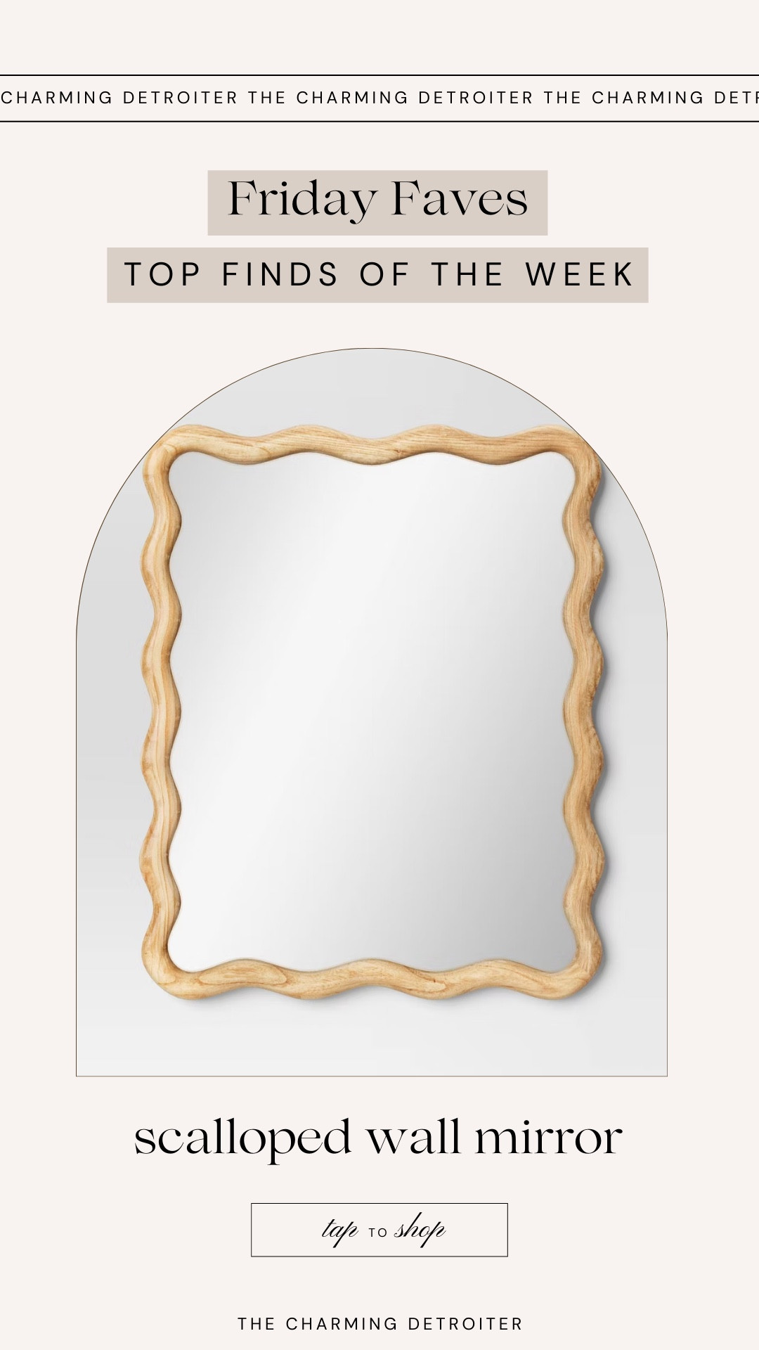 Scalloped wavy wood mirror

#LTKSeasonal #LTKHome