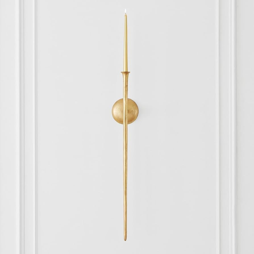 Z Gallerie Gold Large Dramatic Hanging Candle Holder Sconce - Sleek Wall Art Decoration for Dinin... | Amazon (US)