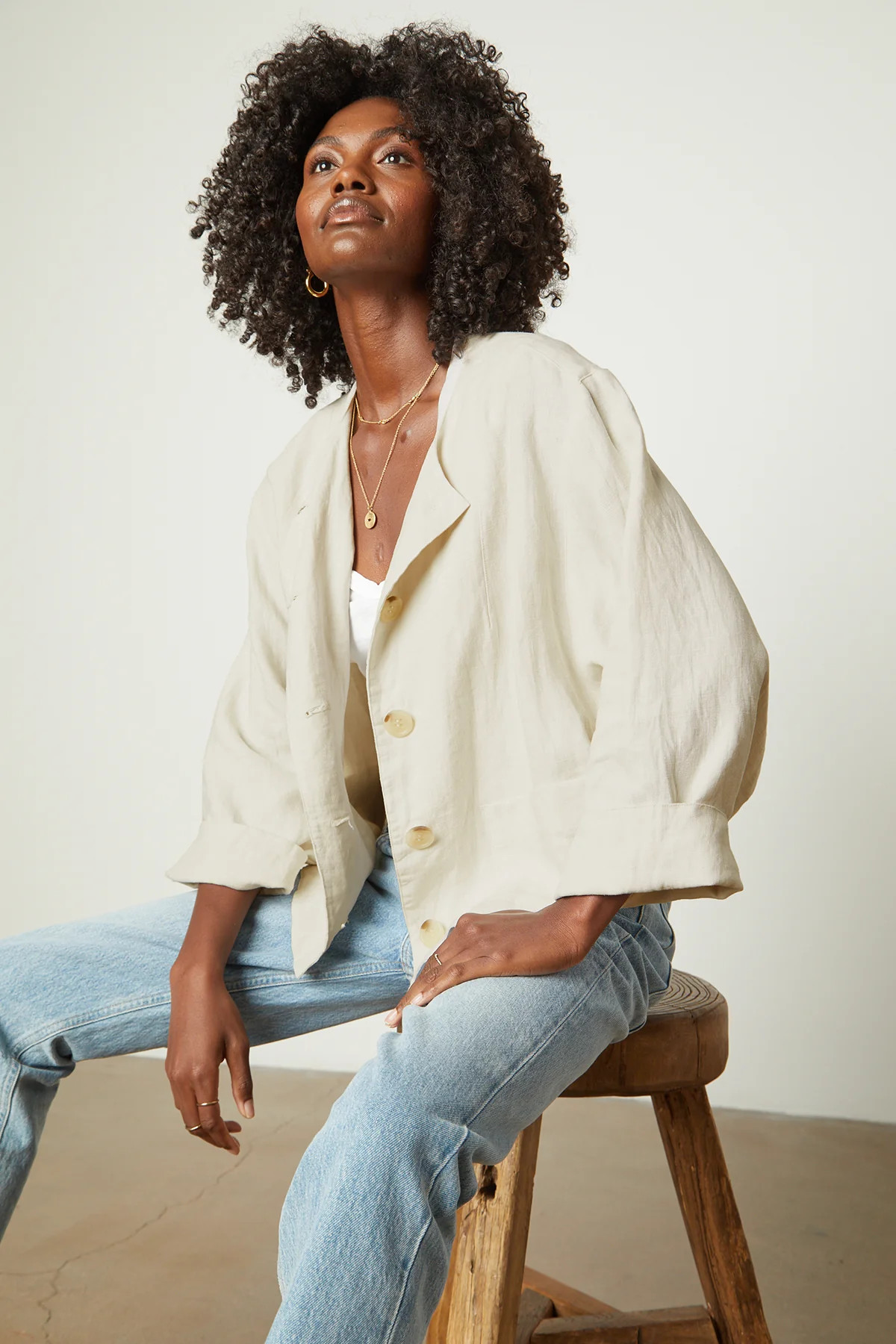 BRIELLE HEVY LINEN JACKET | Velvet by Graham & Spencer