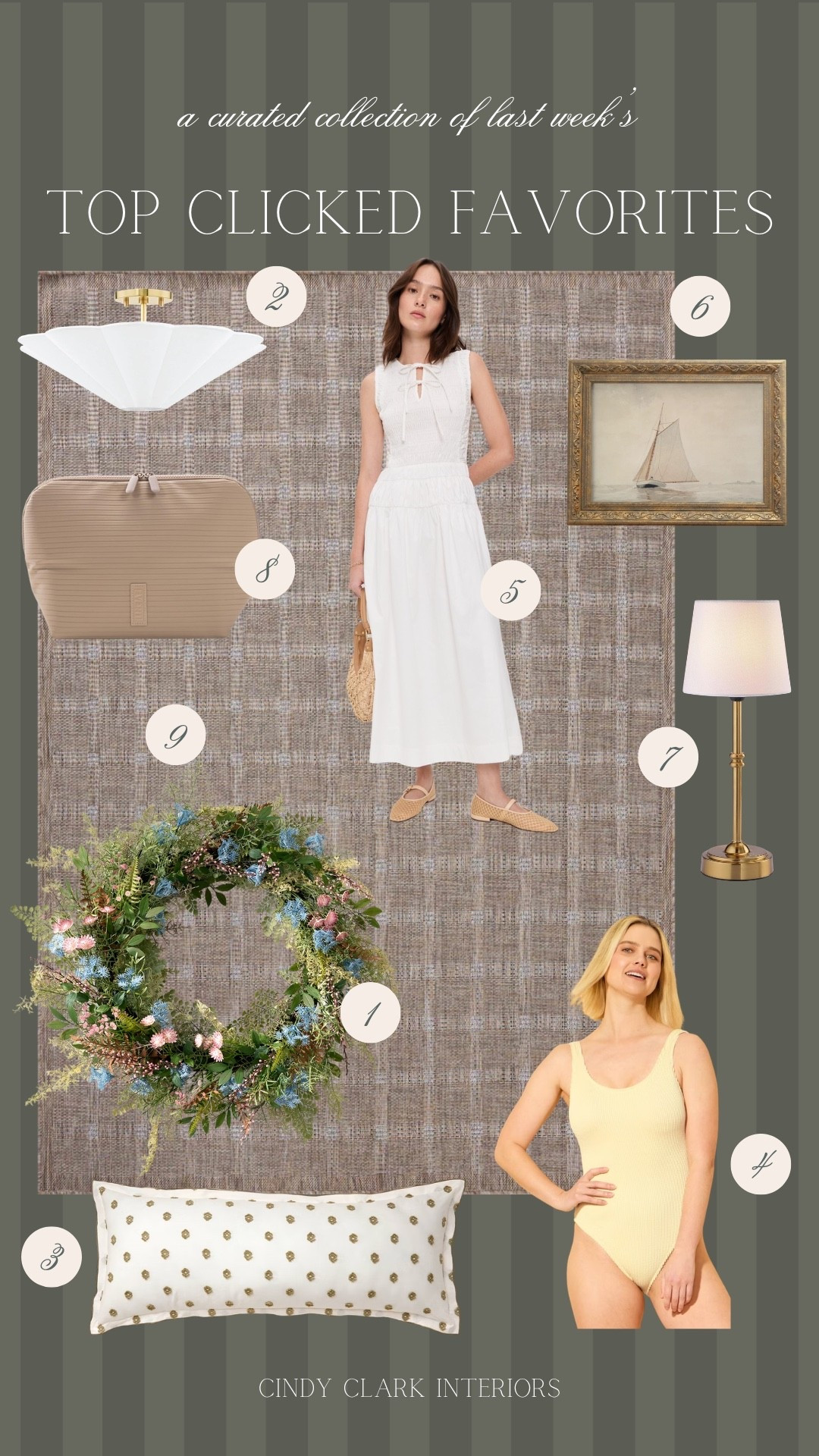 Last week’s top clicked favorites! Spring dresses and swim, cozy accent lighting, the prettiest spring wreath, my new favorite makeup bag, and more! 

#LTKHome