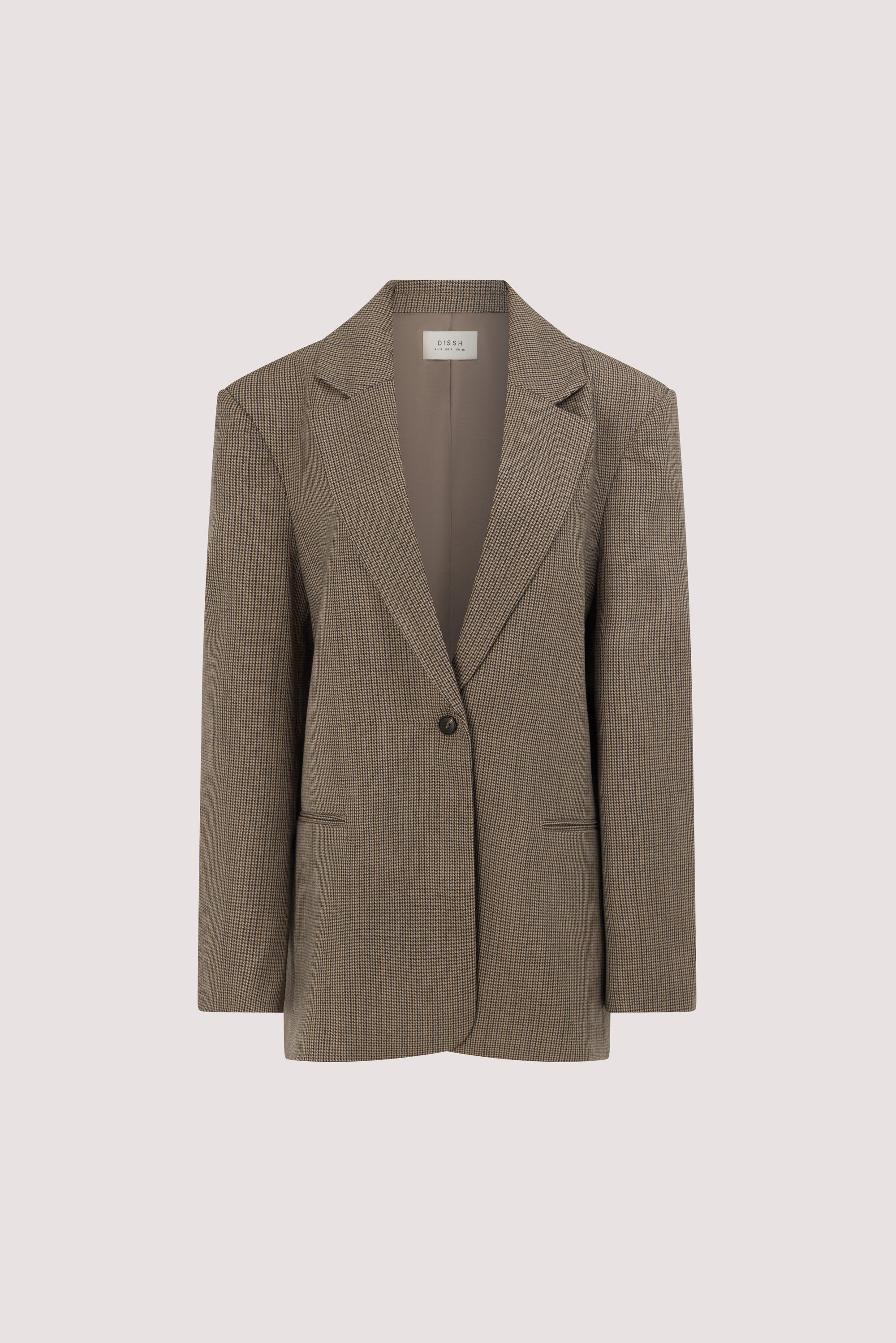ELLORY BUFF HOUNDSTOOTH BLAZER | DISSH