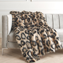 Leopard Oversized Throw - Black | Z Gallerie