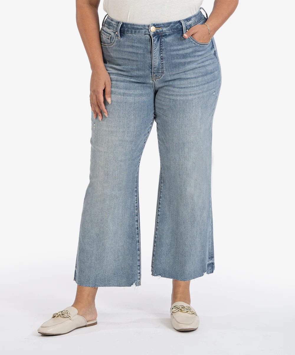 Meg High Rise Fab Ab Wide Leg, Plus (Continue Wash) - Kut from the Kloth | Kut From Kloth