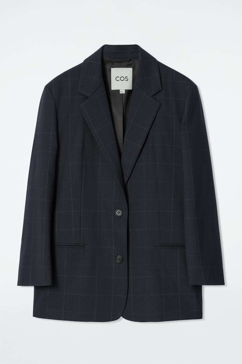 Oversized Windowpane-Check Blazer | COS UK