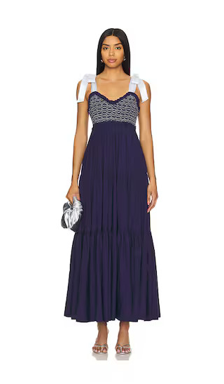 Free People Bluebell Solid Maxi Dress in Navy. - size M (also in L, S, XL, XS) | Revolve Clothing (Global)