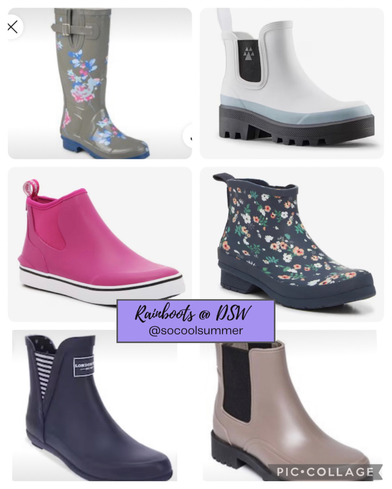 Rain boots at DSW.  On sale this weekend!

#hocsummer #coolsummer #lightsummer #softsummer #pastelsummer #darksummer #brownsummer #sweetpeasummer #summerpalette #summerfinds


#LTKshoecrush #LTKsalealert #LTKSeasonal