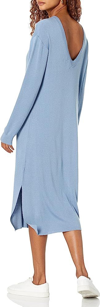 The Drop Women's Suki Rib Midi V-Back Sweater Dress | Amazon (US)