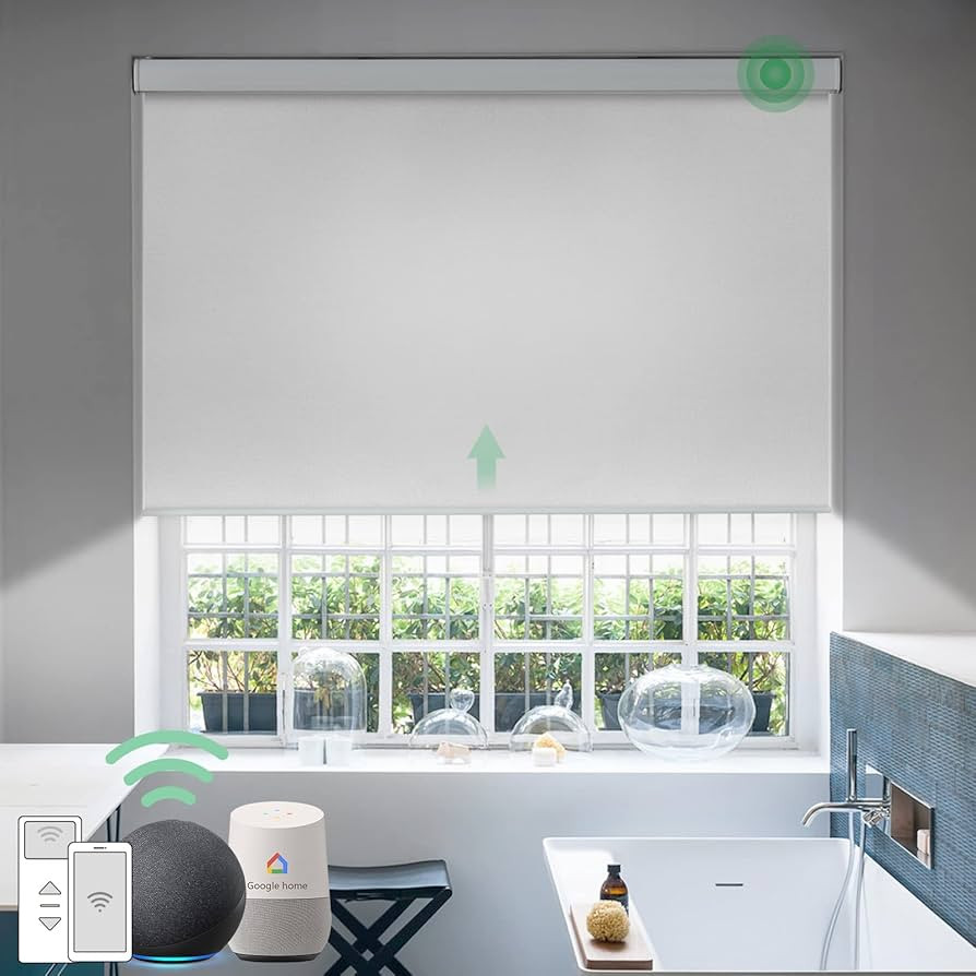 Yoolax Motorized Smart Blind for Window with Remote Control, Automatic Blackout Roller Shade Comp... | Amazon (US)