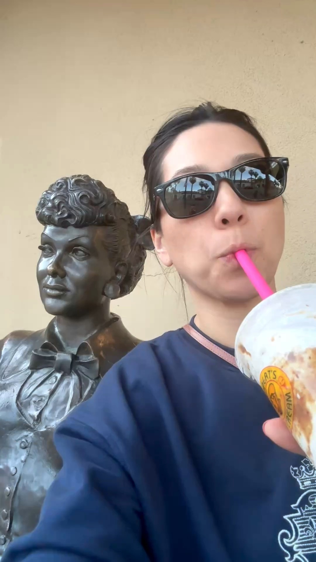 You can’t go to #palmsprings without getting a #dateshake. They make them by hand, and they’re so yummy. And with all the potassium, I lie and tell myself they’re healthy too. No #date to take me out in Palm Springs, but at least I got a date shake. #california