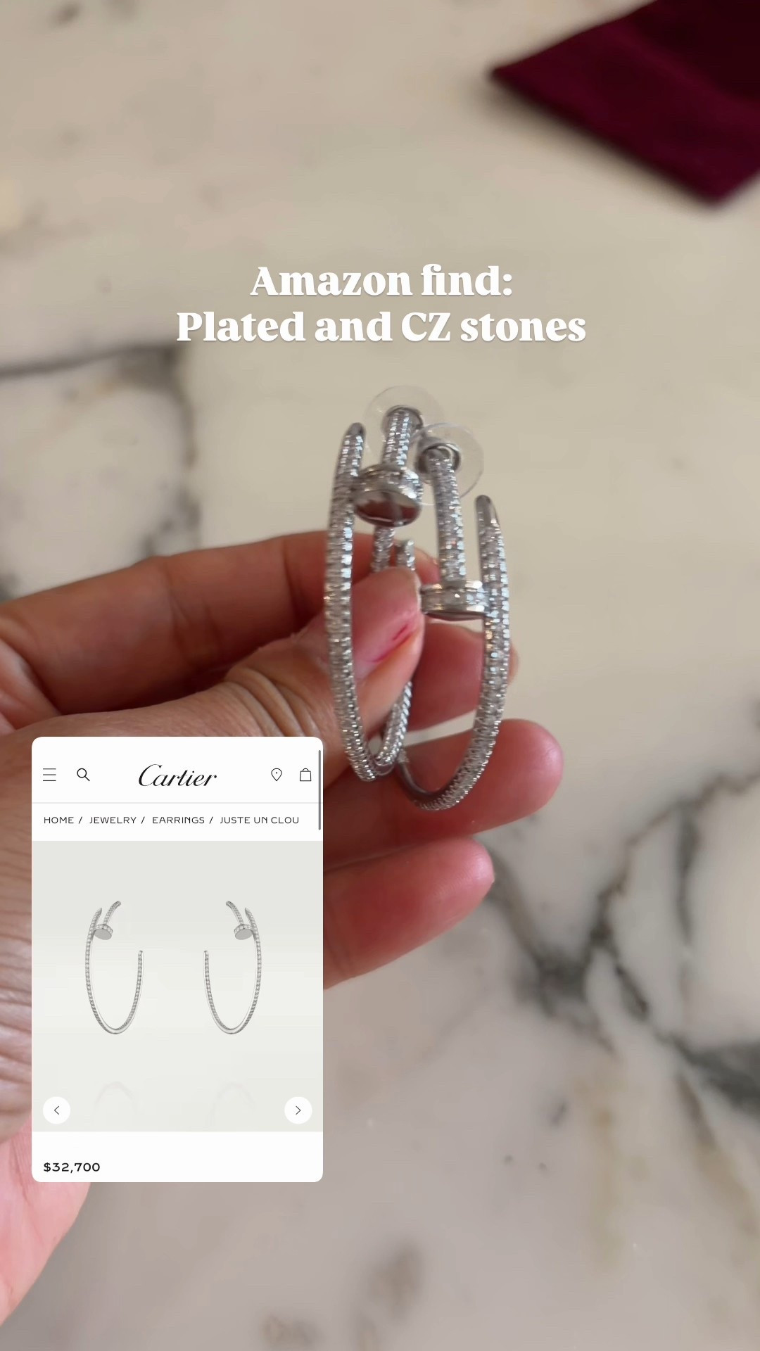 Crystal nail hoops that look like Cartier. Amazon gift. Gifts $50 and under  

#LTKGiftGuide #LTKFindsUnder50 #LTKHoliday