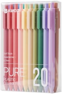 Kaco PURE Gel Pens 20 Color Ink Assorted 0.7 mm, Medium Point, Aesthetic Cute Stationery Pens for... | Amazon (US)