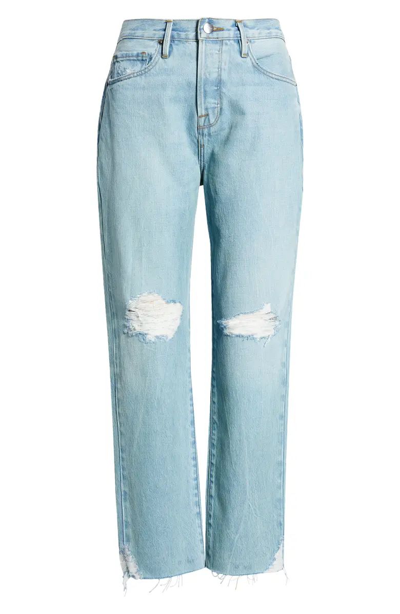 Le Original Ripped High Waist Crop Jeans | Nordstrom
