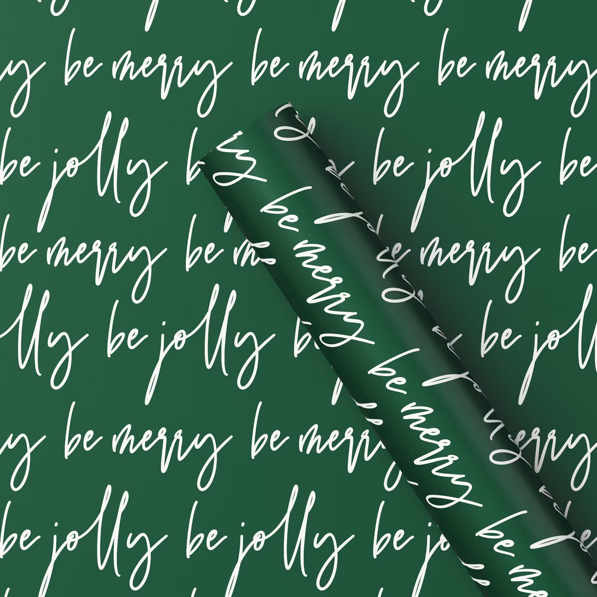 25 sq ft 'Be Jolly Be Merry' Christmas Gift Wrap Green - Wondershop™ | Target