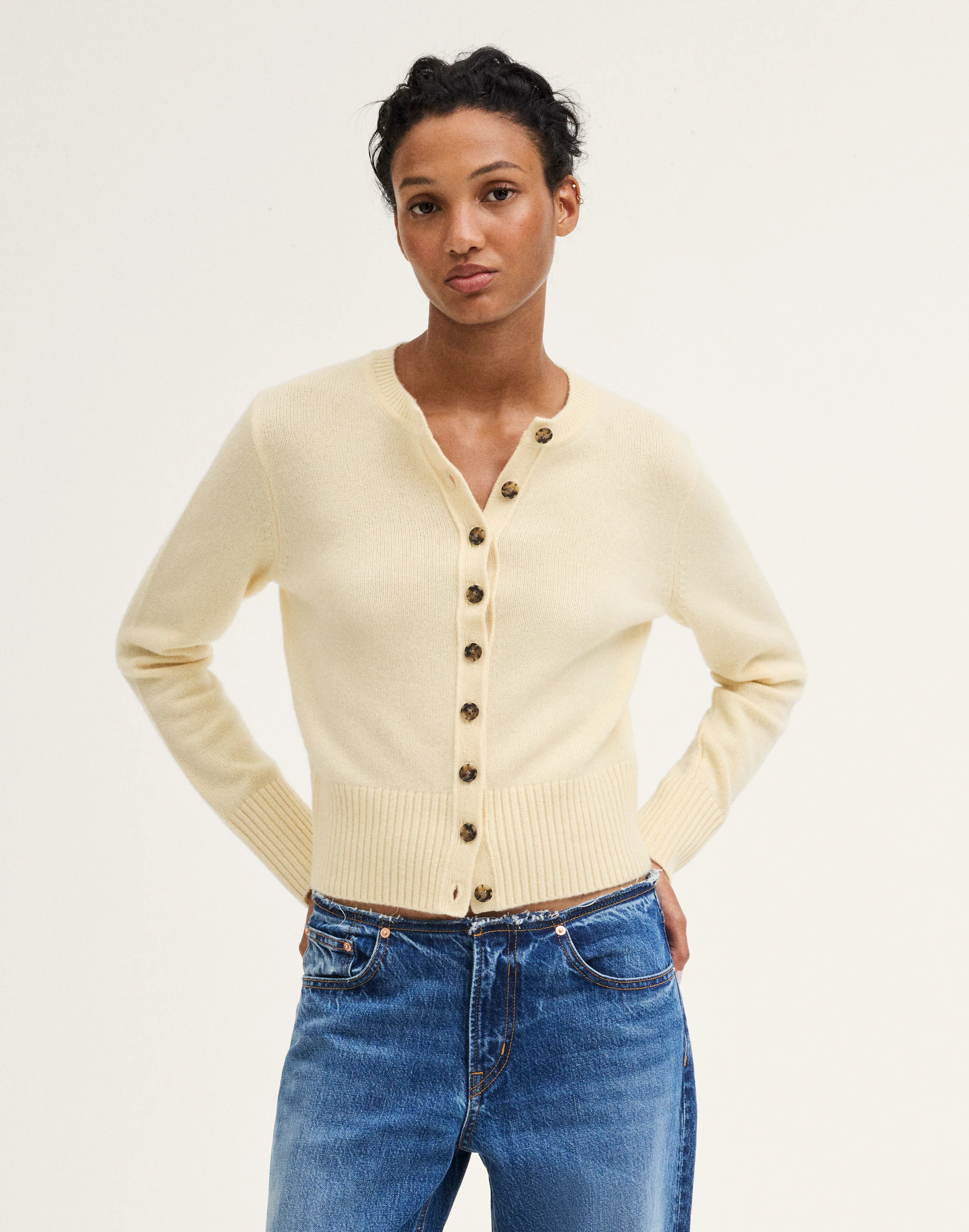 Crewneck Cardigan in 100% Cashmere | Madewell