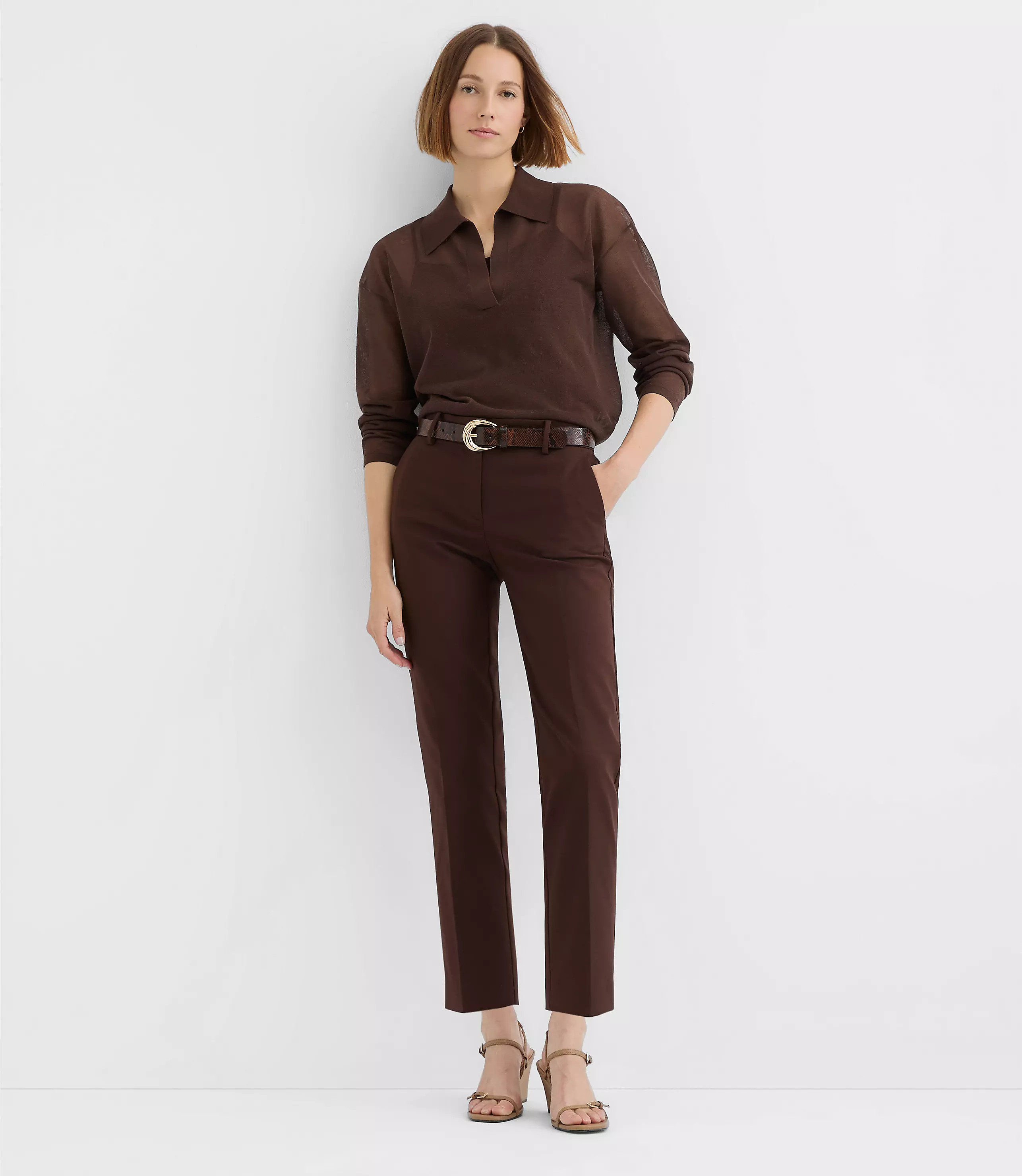 Petite Riviera Slim Pants in Doubleweave | LOFT