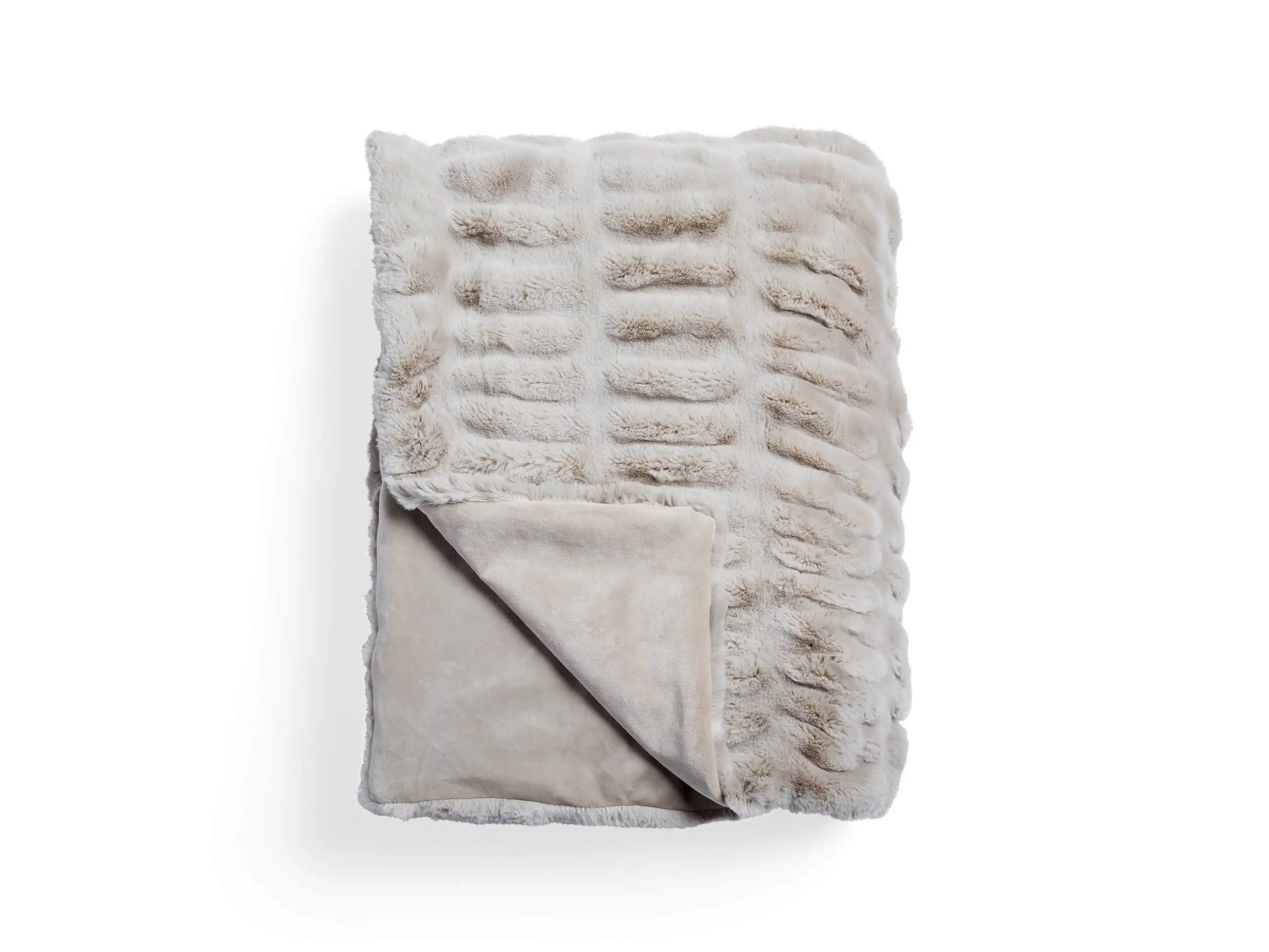 Luxe Faux Fur Pleated Throw | Arhaus