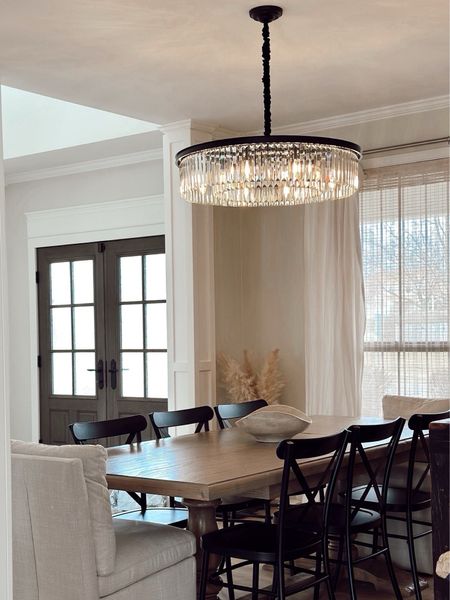 New chandelier! A great look for less and stunning in person! SO happy with it! 
Lots of colors- Crystals are glass.
*Mine is 33.5” in matte black.

Lighting. Chandelier. Crystals. Home decor.

#LTKsalealert #LTKGiftGuide #LTKhome