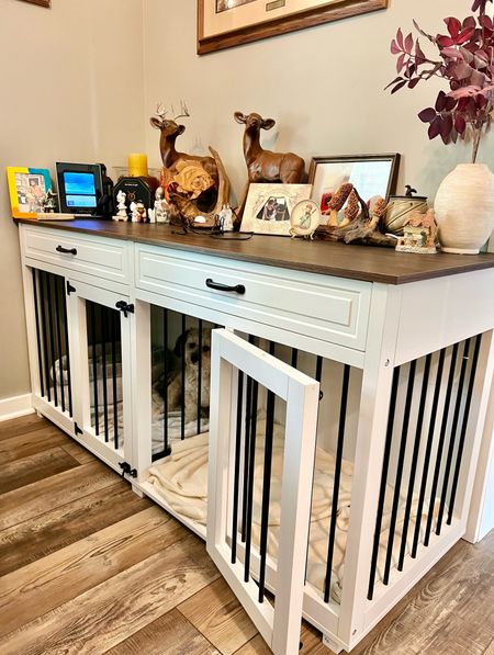 Our dog kennel is part of the Way Day sale! This is so worth the money. We added the divider so we can fit both the dogs. The extra drawer storage is awesome for keeping their stuff  

#LTKHome #LTKSaleAlert