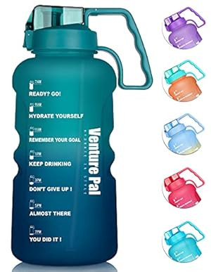 Venture Pal Large 1 Gallon/128 OZ (When Full) Motivational BPA Free Leakproof Water Bottle with Stra | Amazon (US)