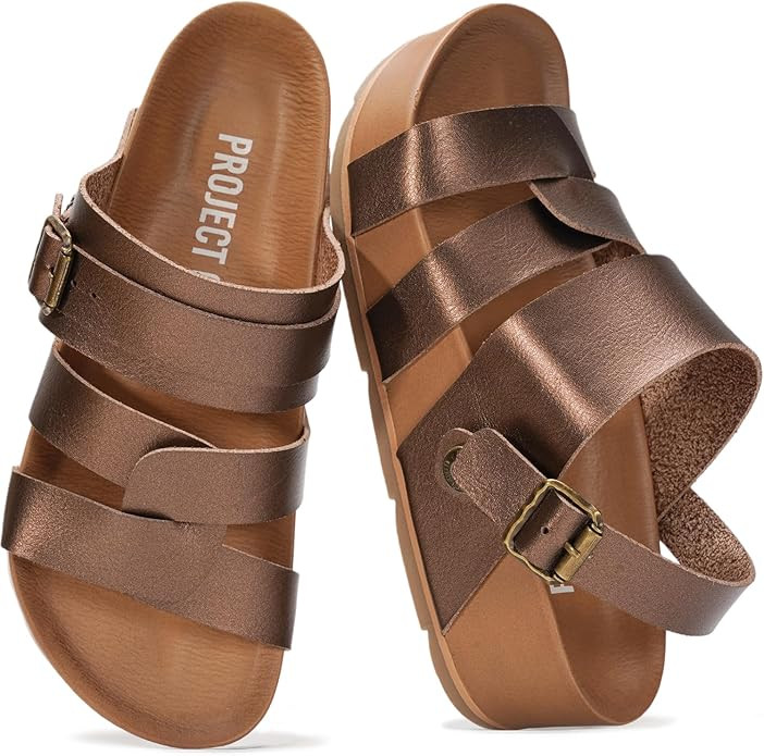 Project Cloud Platform Sandals Women – Strappy Wedges with Comfortable Plush & Soft Insole – ... | Amazon (US)