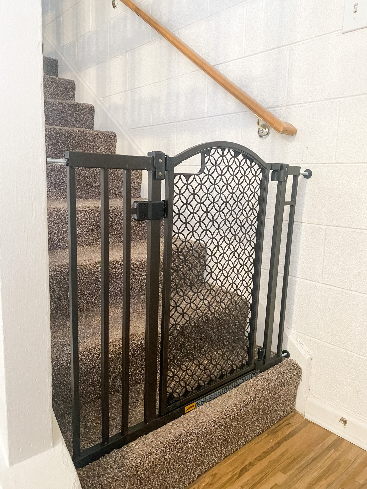 Stairway metal baby gate

#LTKkids #LTKhome #LTKbaby