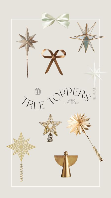 Christmas tree toppers. Stars, modern angle, bow toppers 

#LTKHoliday #LTKHolidaySale #LTKSeasonal
