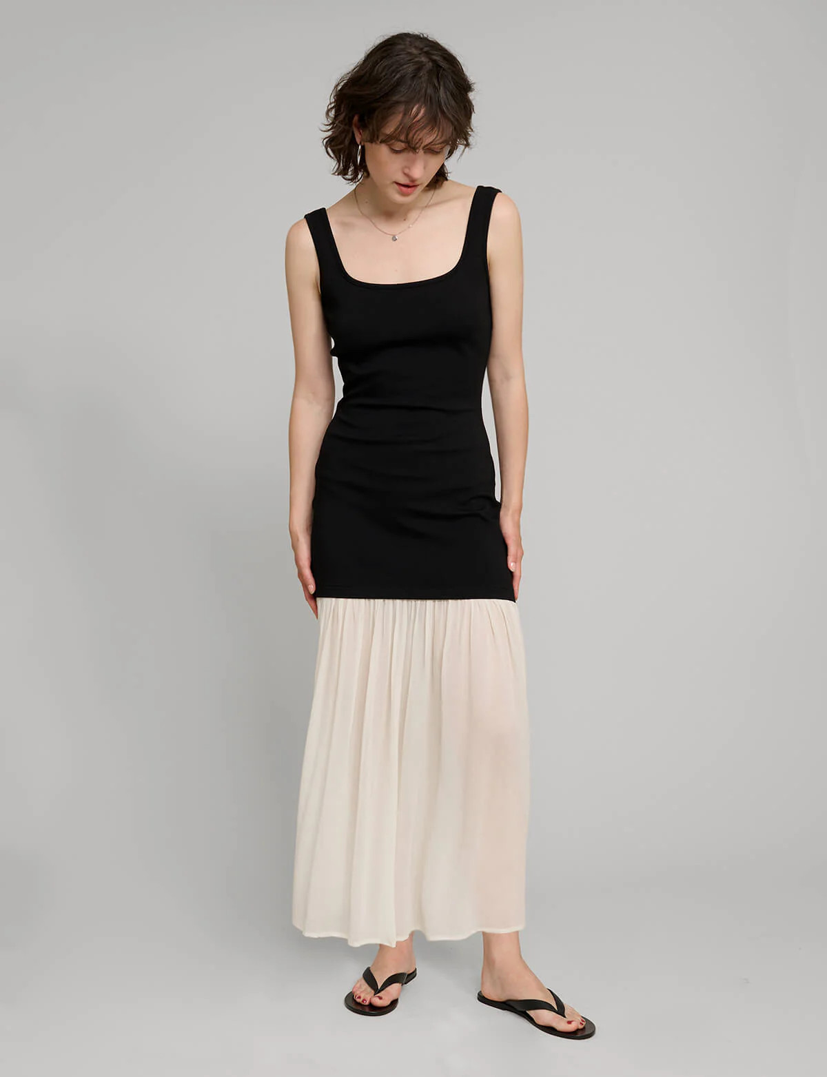 Gia Chiffon Hem Tank Dress-BESTSELLER | Pixie Market